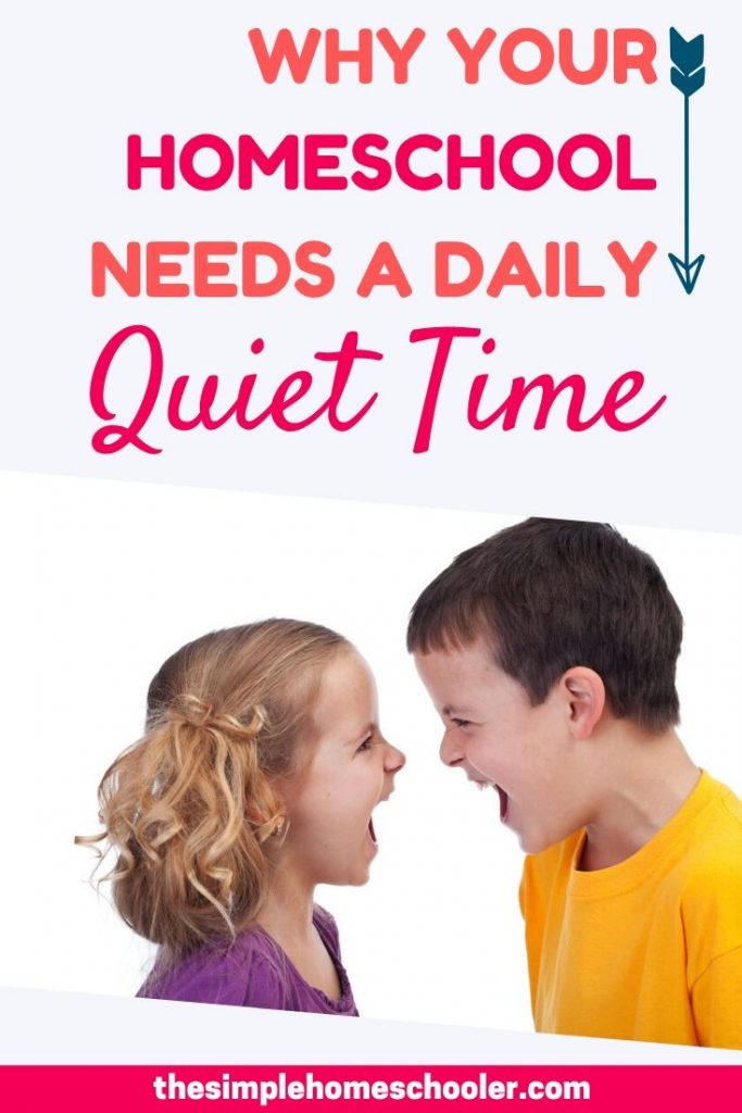 A daily Quiet Time has so many benefits for all ages - For mom and for kids! Let me give you 6 practical reasons to make Quiet Time a priority in your homeschool routine. It has been a part of our homeschool schedule for years and I think you'll be surprised how this simple tip can change your day