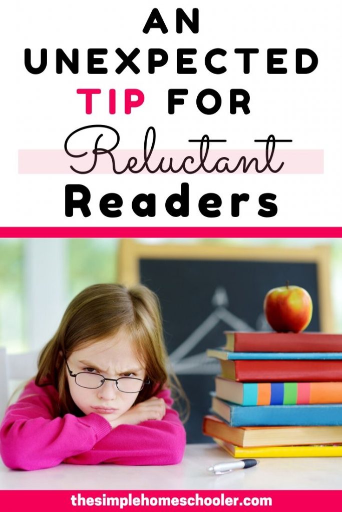 Are you struggling with a reluctant reader? I have been there! Let me share the tip that helped my kid jump ahead by 2 reading levels! I think you'll be surprised!