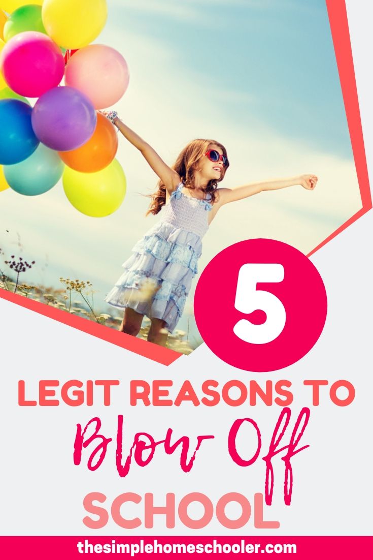 Are you afraid you'll lose all control and go off the rails if you have an unplanned day off of homeschool? My type A personality understands you completely. Check out my top 5 reasons to cancel your homeschool day! I know your kids will be so happy you read this!