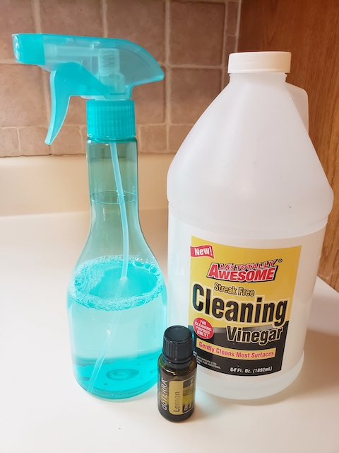 DIY cleaning spray to help homeschool mom with housekeeping