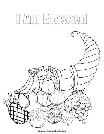 Free Printable Cornucopia Coloring Pages for Kids and Adults! - The ...