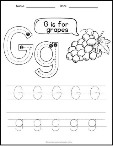 15+ Letter G Worksheets: Free & Printable! - The Simple Homeschooler