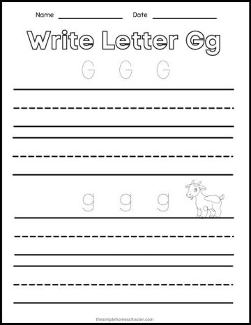 15+ Letter G Worksheets: Free & Printable! - The Simple Homeschooler