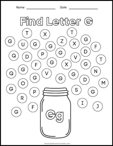 15+ Letter G Worksheets: Free & Printable! - The Simple Homeschooler