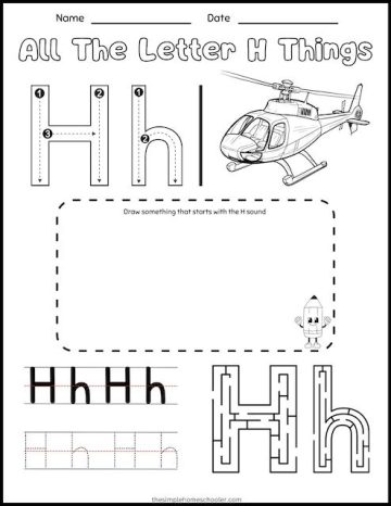 15+ Letter H Worksheets: Free & Easy Print - The Simple Homeschooler