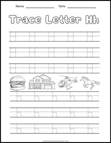 15+ Letter H Worksheets: Free & Easy Print - The Simple Homeschooler