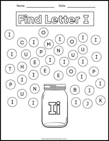 15+ Letter I Worksheets: Free & Printable! - The Simple Homeschooler