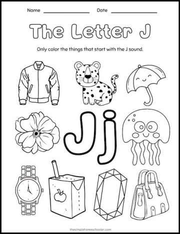 15+ Letter J Worksheets: Fun & Printable! - The Simple Homeschooler