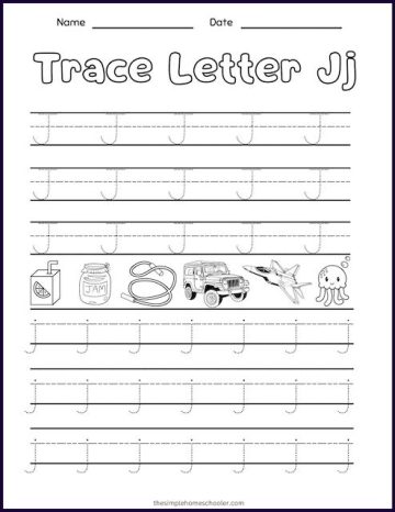 15+ Letter J Worksheets: Fun & Printable! - The Simple Homeschooler