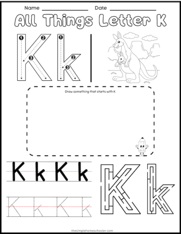 15+ Letter K Worksheets: Free & Easy Print! - The Simple Homeschooler