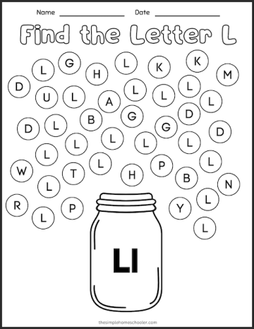 15+ Letter L Worksheets: Free & Easy Print! - The Simple Homeschooler