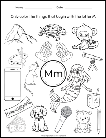 15+ Letter M Worksheets: Free & Easy Print! - The Simple Homeschooler