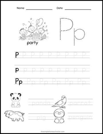 15+ Letter P Printables: Free & Easy Print - The Simple Homeschooler