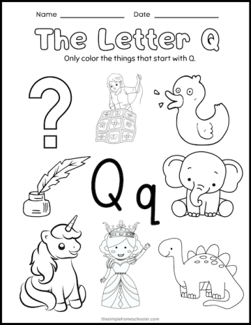 15+ Letter Q Printables: Free & Easy Print! - The Simple Homeschooler