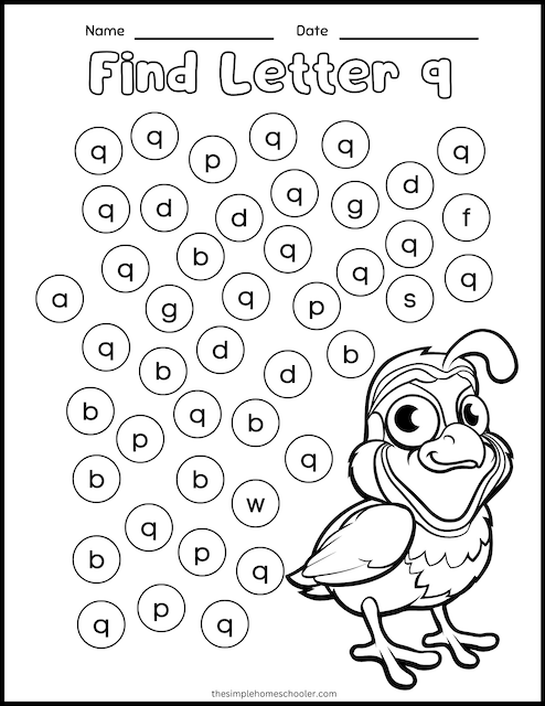 Letter of the week: LETTER Q-NO PREP WORKSHEETS- LETTER Q Alphabet Lore  theme