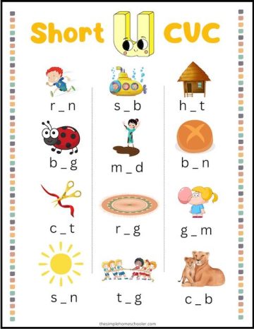 25 Free CVC Word Worksheets For Kindergarten: Easy Print - The Simple ...