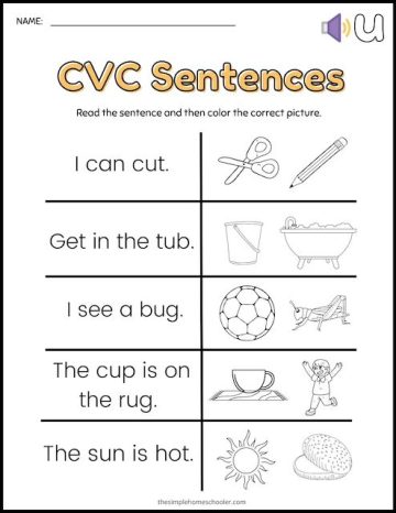 25 Free CVC Word Worksheets For Kindergarten: Easy Print - The Simple ...