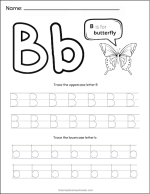 Free Letter B Tracing Worksheets: Easy Print! - The Simple Homeschooler