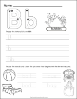 Free Letter B Tracing Worksheets: Easy Print! - The Simple Homeschooler