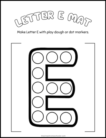 15+ Letter E Worksheets: Free & Easy Print! - The Simple Homeschooler