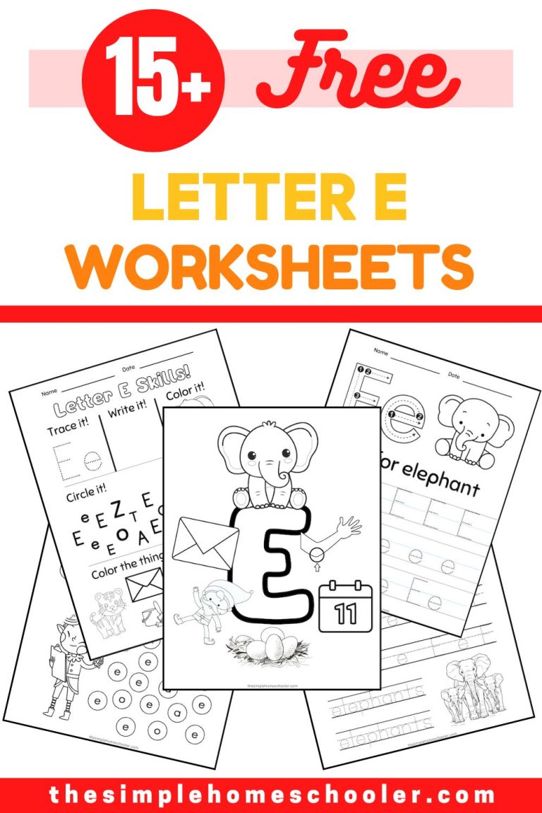 Letter E Worksheets Pin