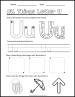 15+ Letter U Worksheets: Free & Easy Print! - The Simple Homeschooler