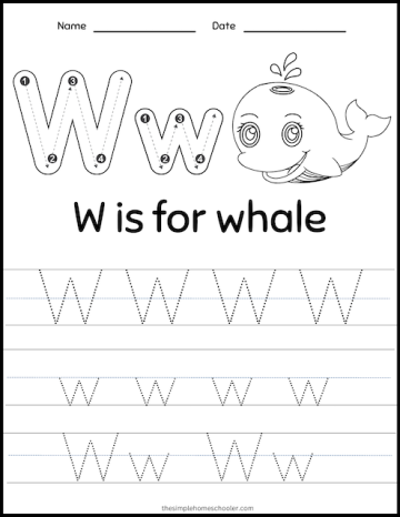 15+ Free Letter W Worksheets for Preschool and Kindergarten - The ...