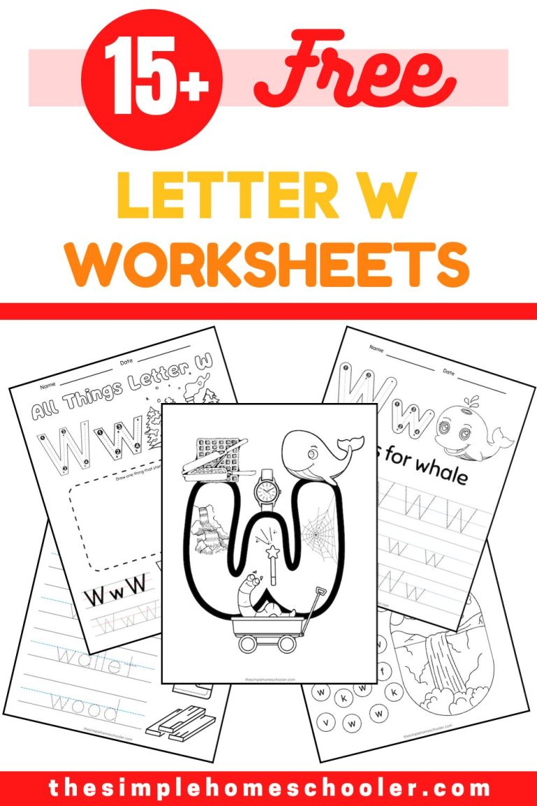 15+ Free Letter W Worksheets for Preschool and Kindergarten