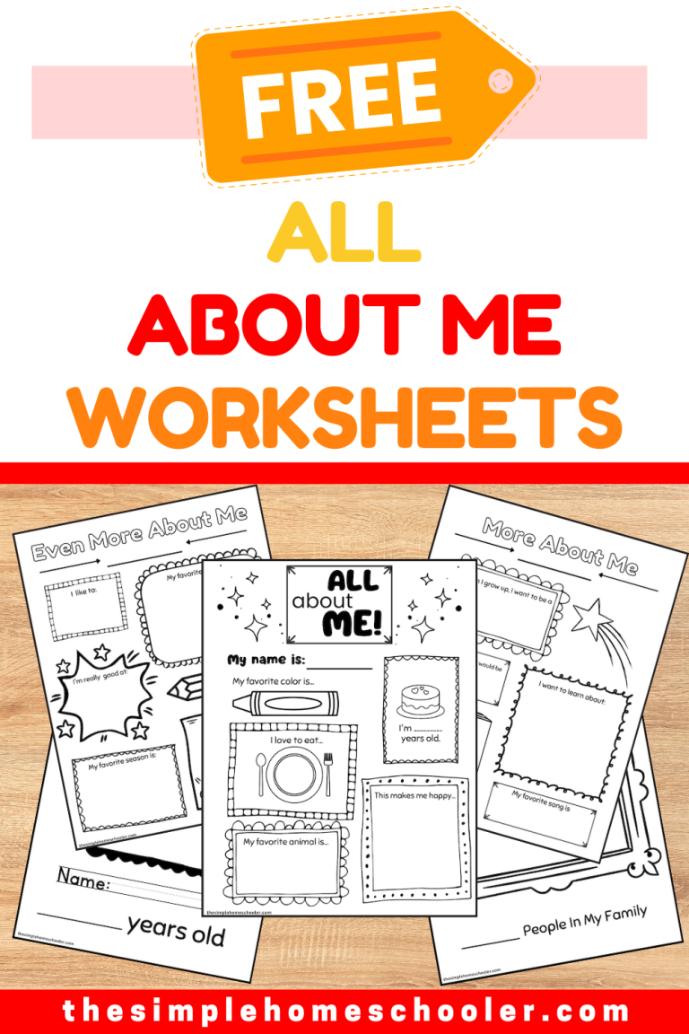 All About Me Kindergarten Worksheets Pin