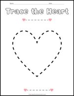 Free Heart Tracing Worksheets: Easy Print! - The Simple Homeschooler