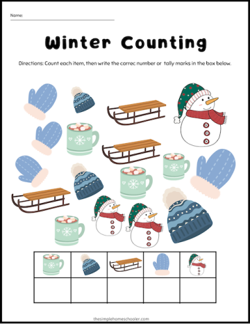 Free 15+ Winter Worksheets for Kindergarten: Instant Download and Easy ...