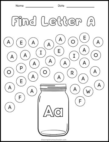 15+ Free Letter A Worksheets: Easy Print! - The Simple Homeschooler