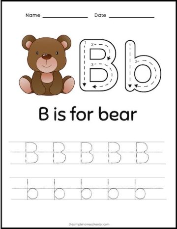 15+ Free Letter B Worksheets: Easy Print! - The Simple Homeschooler