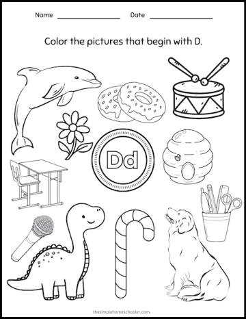 15+ Free Letter D Worksheets For Kids: Easy Print! - The Simple ...