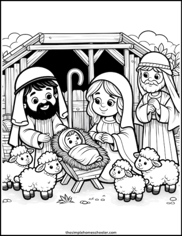 Free Nativity Coloring Pages: Perfect Printable Christmas Fun! - The ...