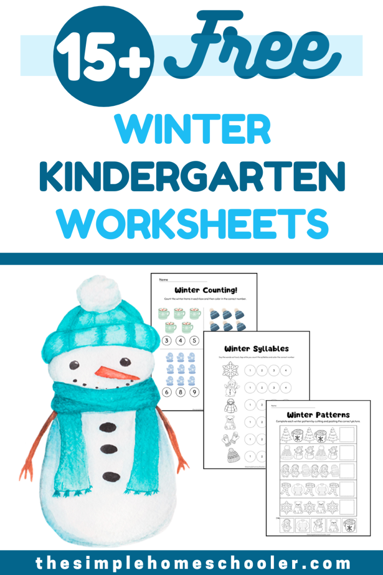 Winter Worksheets for Kindergarten Pin