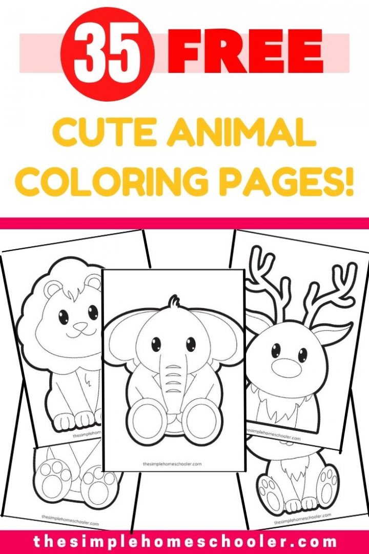 35 Cute Animal Coloring Pages: Printable and Free! - The Simple ...