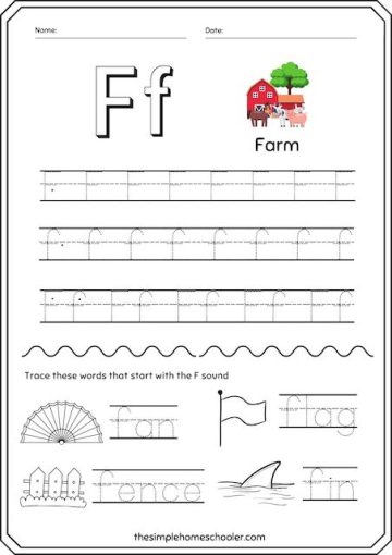 20+ Free Letter F Worksheets: Easy to Print! - The Simple Homeschooler