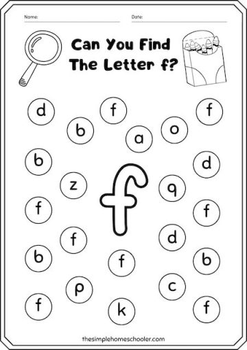 20+ Free Letter F Worksheets: Easy to Print! - The Simple Homeschooler