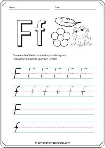 20+ Free Letter F Worksheets: Easy To Print! - The Simple Homeschooler