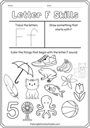 20+ Free Letter F Worksheets: Easy to Print! - The Simple Homeschooler