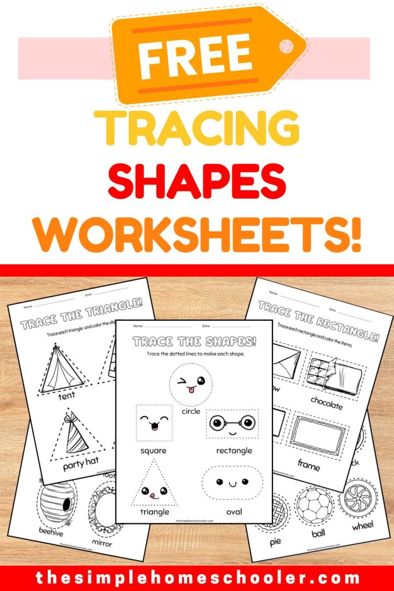 18 Free Tracing Shapes Worksheets For Preschoolers