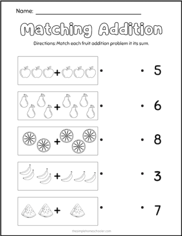 Free & Fun Addition Worksheets for Kindergarteners! - The Simple ...