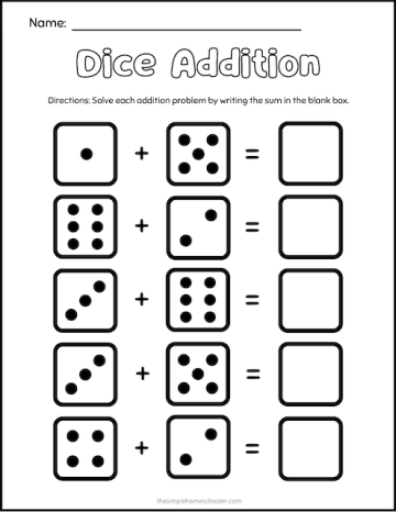 Free & Fun Addition Worksheets for Kindergarteners! - The Simple ...