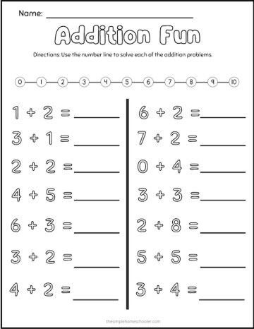 Free & Fun Addition Worksheets for Kindergarteners! - The Simple ...