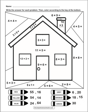 10 Multiplication Coloring Worksheets: Free & Instant Download! - The ...