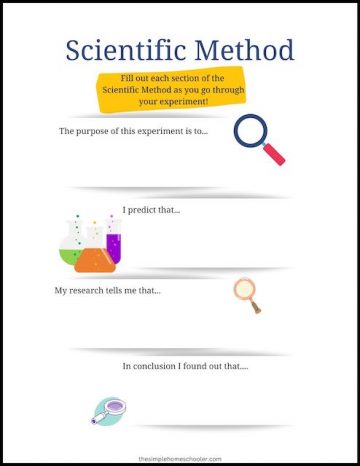 Scientific Method Worksheets: Free and For All Ages! - The Simple ...