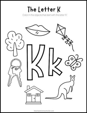 15+ Letter K Worksheets: Free & Easy Print! - The Simple Homeschooler