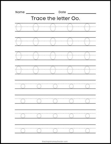 15+ Letter O Printables: Free & Easy Print! - The Simple Homeschooler