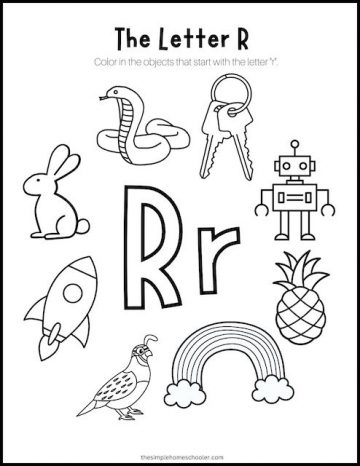 15+ Letter R Worksheets: Free & Easy Print! - The Simple Homeschooler